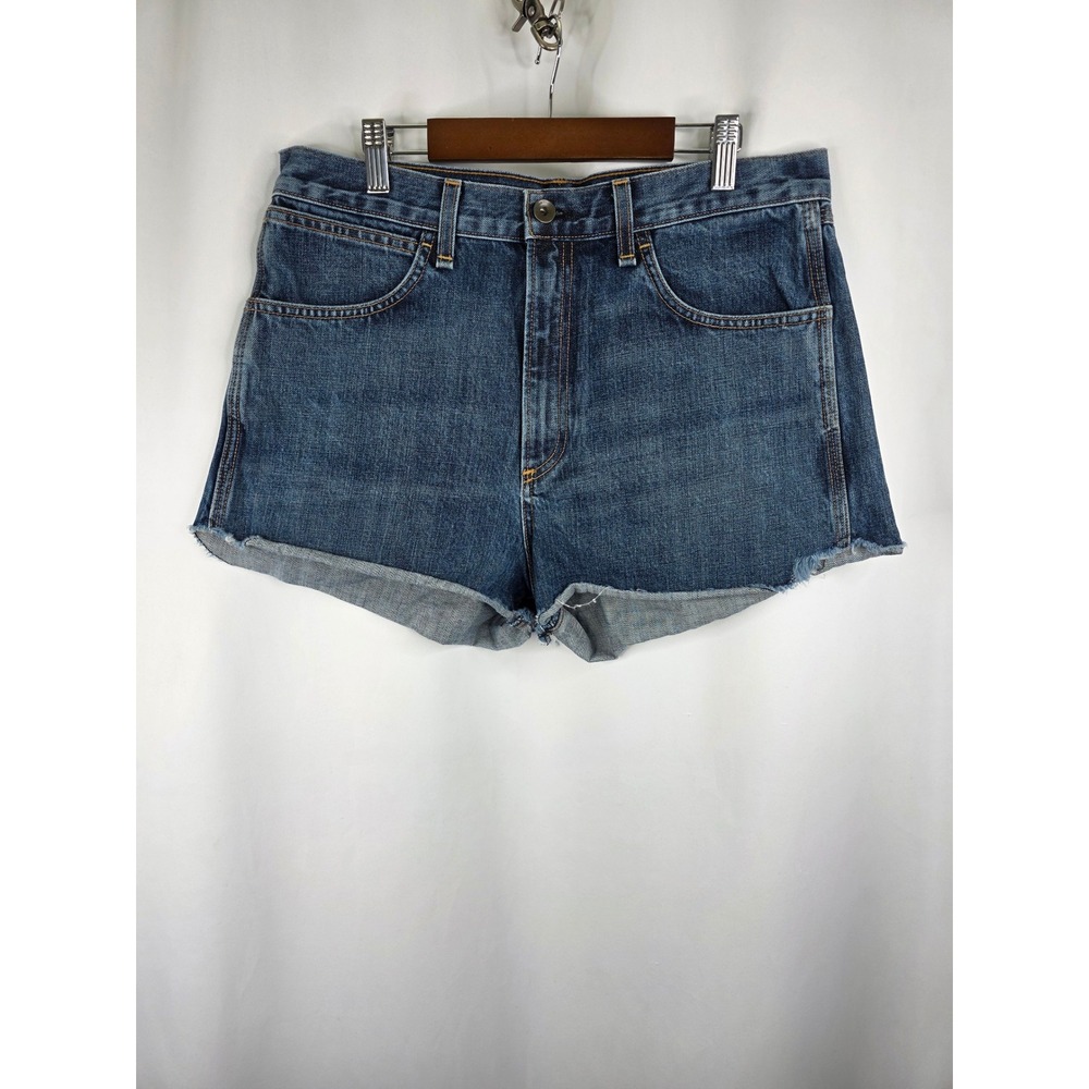 Rag & Bone Denim Shorts Womens 30 Blue Cotton Cutoff High Rise Cha Cha Room Boho - Picture 2 of 12
